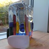 Colored glass sculpture