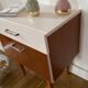 Wooden bedside table and nude