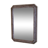 19th century style octagonal wooden mirror