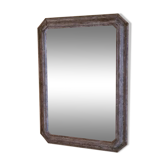 19th century style octagonal wooden mirror