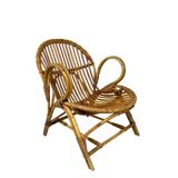 Rohe Noordwolde bamboo and rattan chair, 1950s