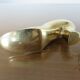 70s brass shoe ashtray