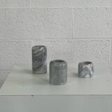 Pair of marble candlesticks
