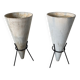 Willy Guhl planter cones x2