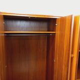 Vintage modernist teak and walnut wardrobe from the 60s and 70s