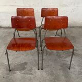 Set of 4 stackable wood