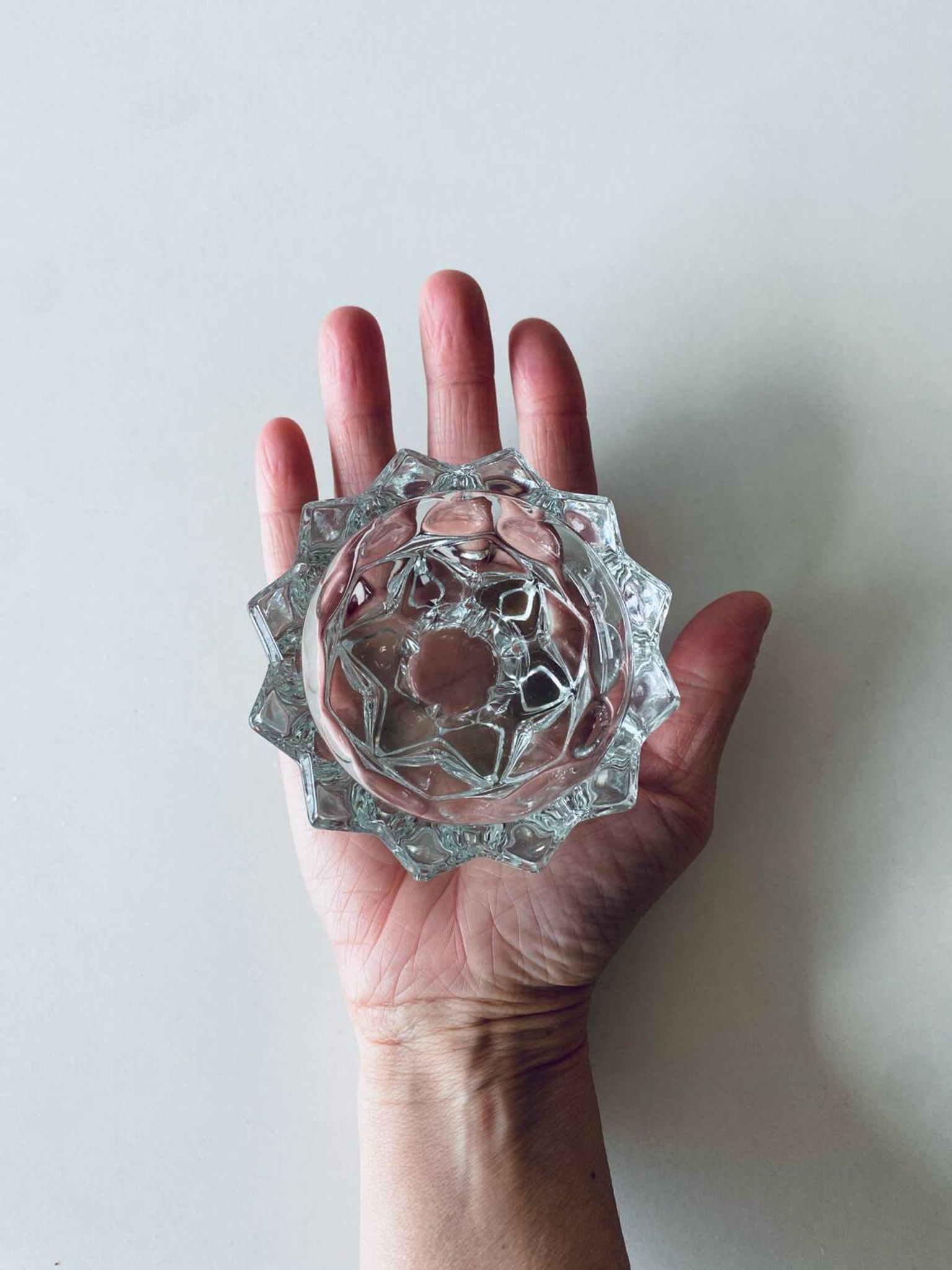 Bougeoir étoilé en cristal
