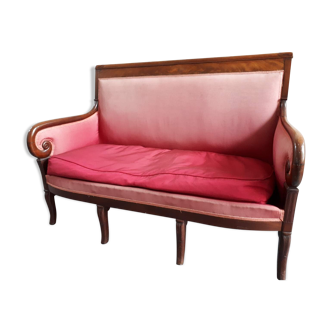 2-Seater mahogany sofa