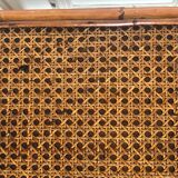Table low rectangular rattan and caning