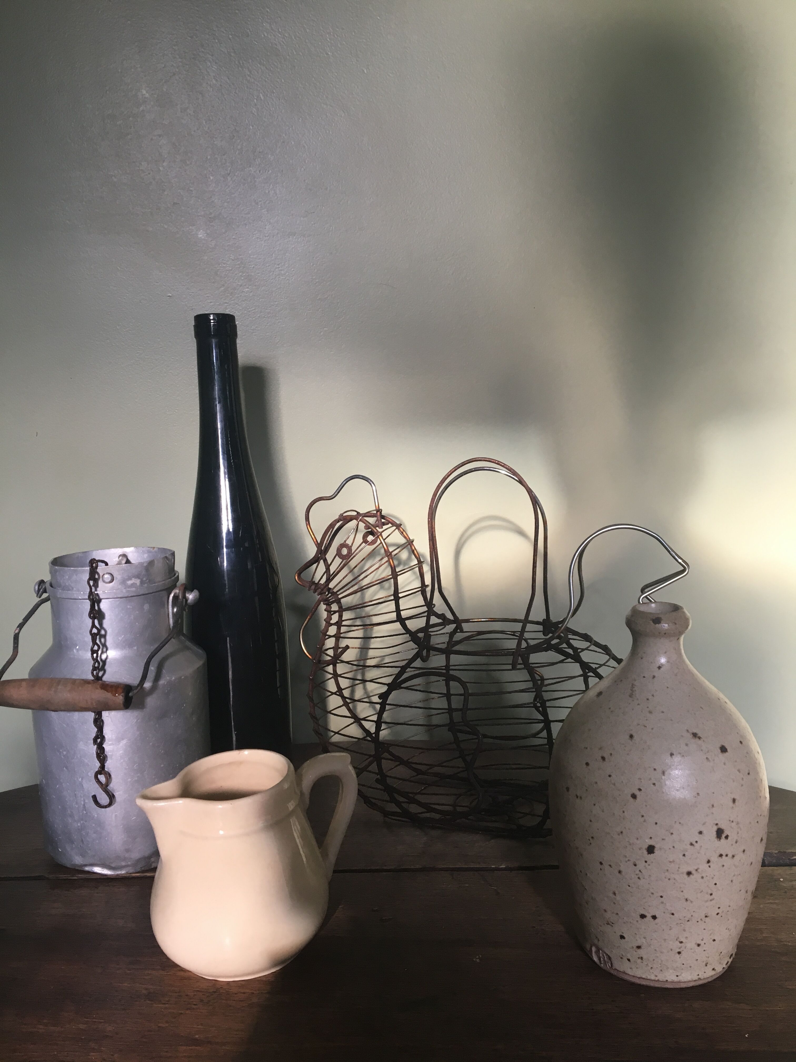 20 cm high zinc milk pot