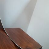 Art Deco dresser, solid walnut, veneer, 3 drawers, mirror.