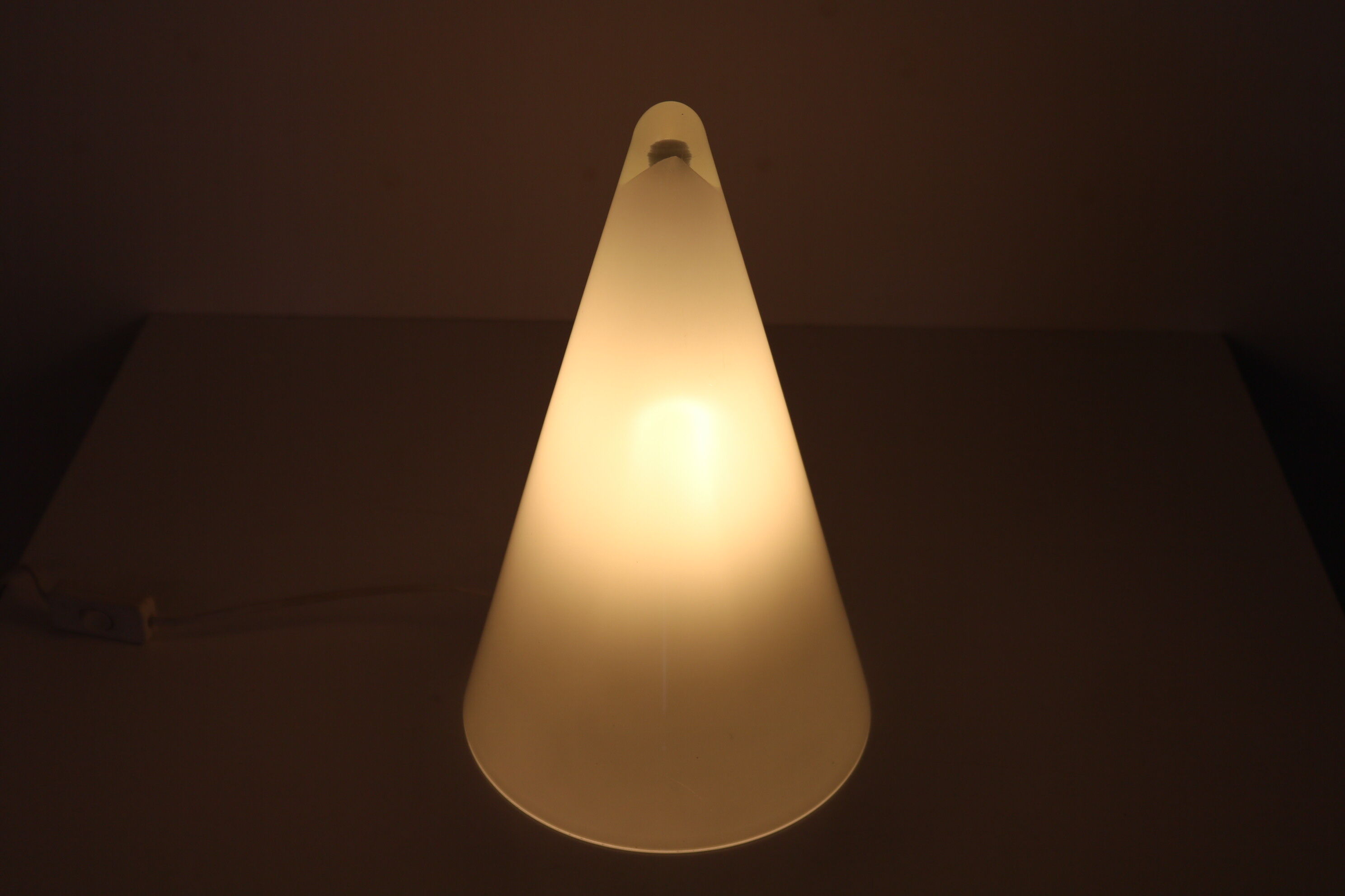 “Teepee” glass table lamp for SCE, France 1990