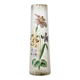 Cylindrical Art Nouveau vase with enamelled decoration of violets.