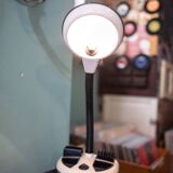 Rabbit Tanaka Gooseneck desk lamp, black and white by Kyoji Tanaka 1985, Hong Kong