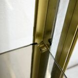 Vitrine Renato Zevi en laiton et verre fumé