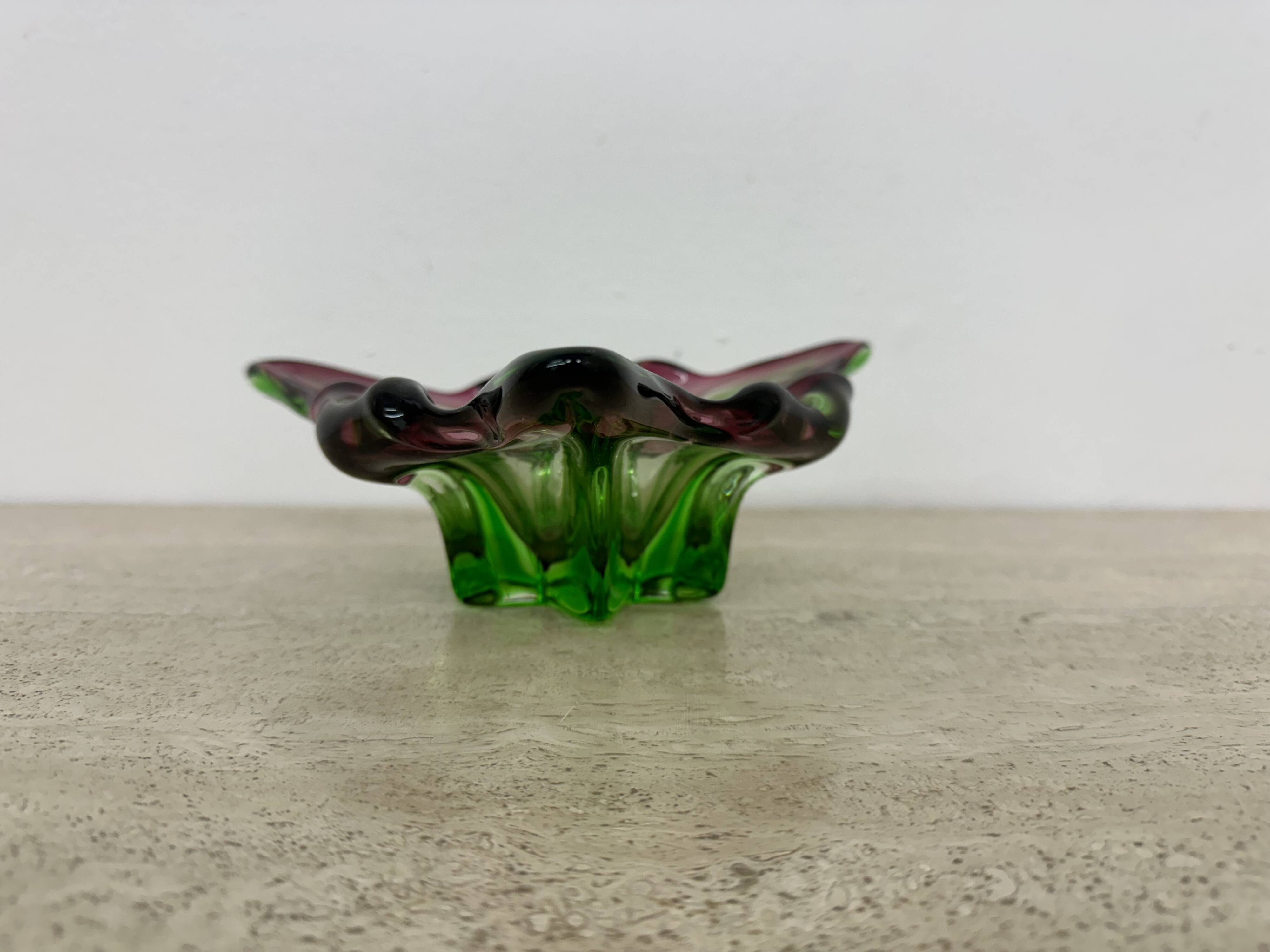 Mid century Murano glass bowl , 1970s