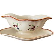 Grande saucière ancienne en faïence de Longchamp