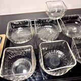 9 coupelles Daum Venetian Ribs