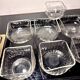 Daum cups 9p. Venetian Ribs
