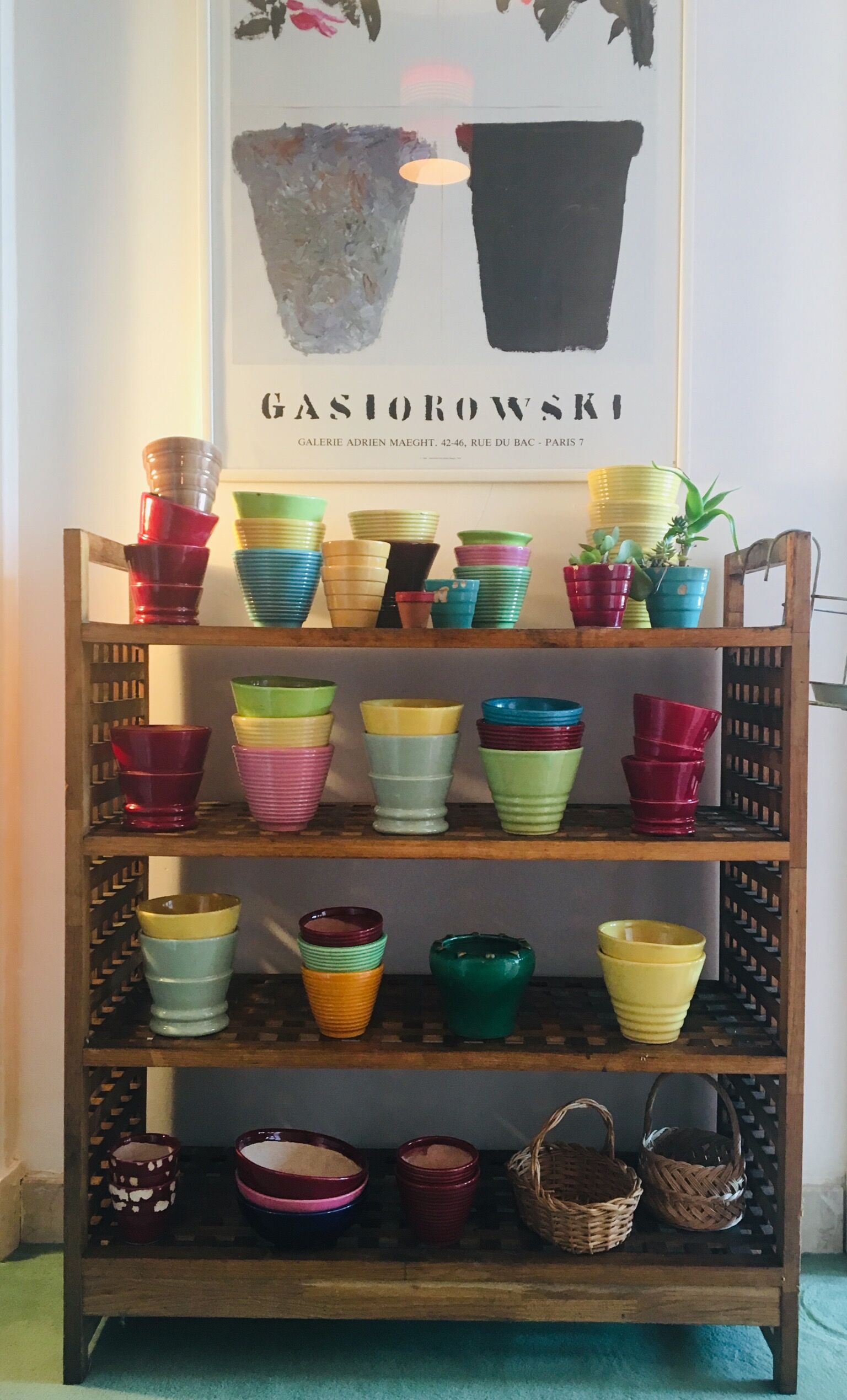 Lot of 3 flower pots 60s