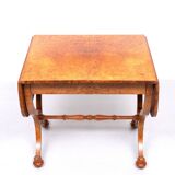 Antique Dutch Empire Burl Wood veneered desk or sofa table