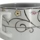 Tasse fleurie rose et argent, marque La rose des sables