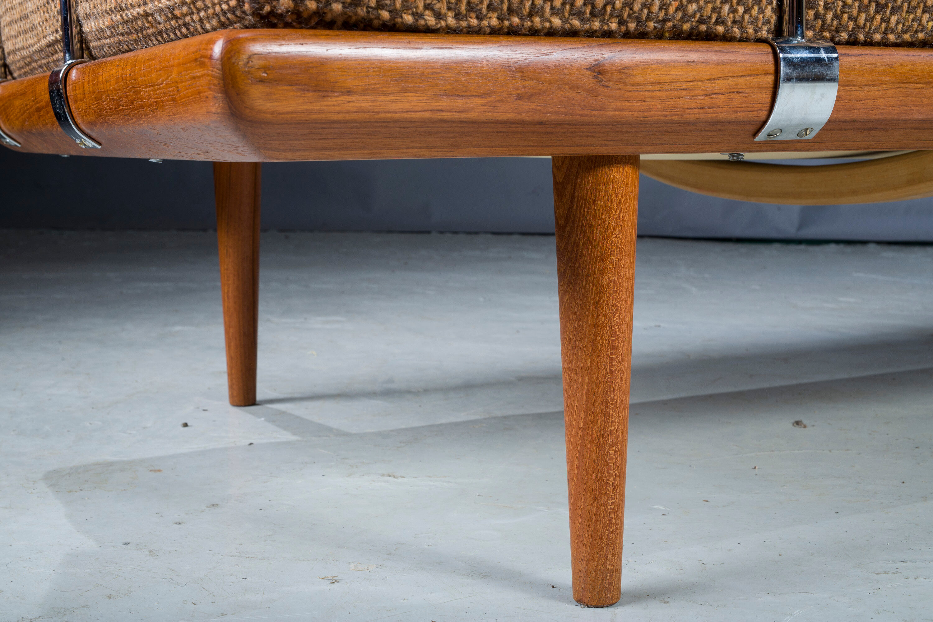 Danish Teak Fd 417 3 Seats Sofa Model Minerva by Peter Hvidt and Orla Molgaard-Nielsen for France &