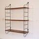 Vintage teak and metal shelf 1960