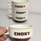 Set of 4 Choky chocolate cup, ceramic vintage pub