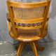 Fauteuil de bureau américain canné époque 1900