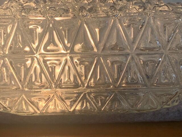 Chisled glass ceiling light