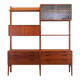 Teak wall unit, Norwegian design, 1960s, designer: Kjell Riise, production: