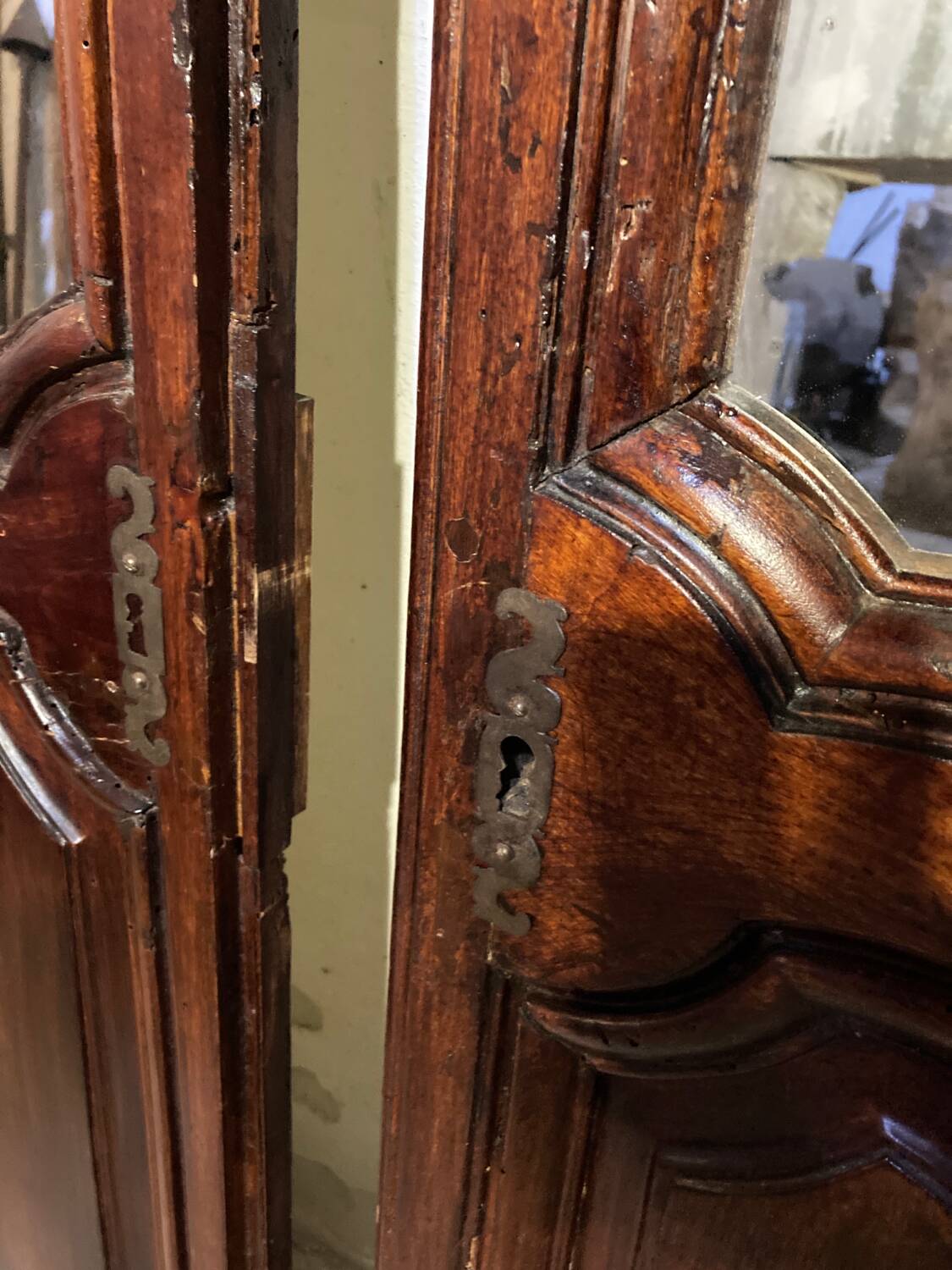 Pair of old mirror doors