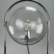 Lampe à boule de table space age design verre métal, 60s 70s