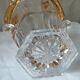 Seau a glacons en cristal a pans coupes
