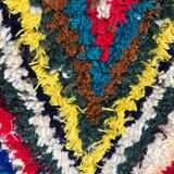 Azilal vintage wool and handmade cotton rug 75x180 cm