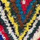 Azilal vintage wool and handmade cotton rug 75x180 cm