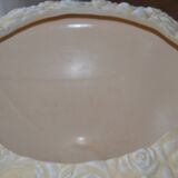 Fruit bowl in enamelled earthenware and sculpted biscuit