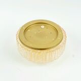 Plafonnier en verre ambré à bulles, style Mid-Century, par H. Tynell pour Limburg, années 1970