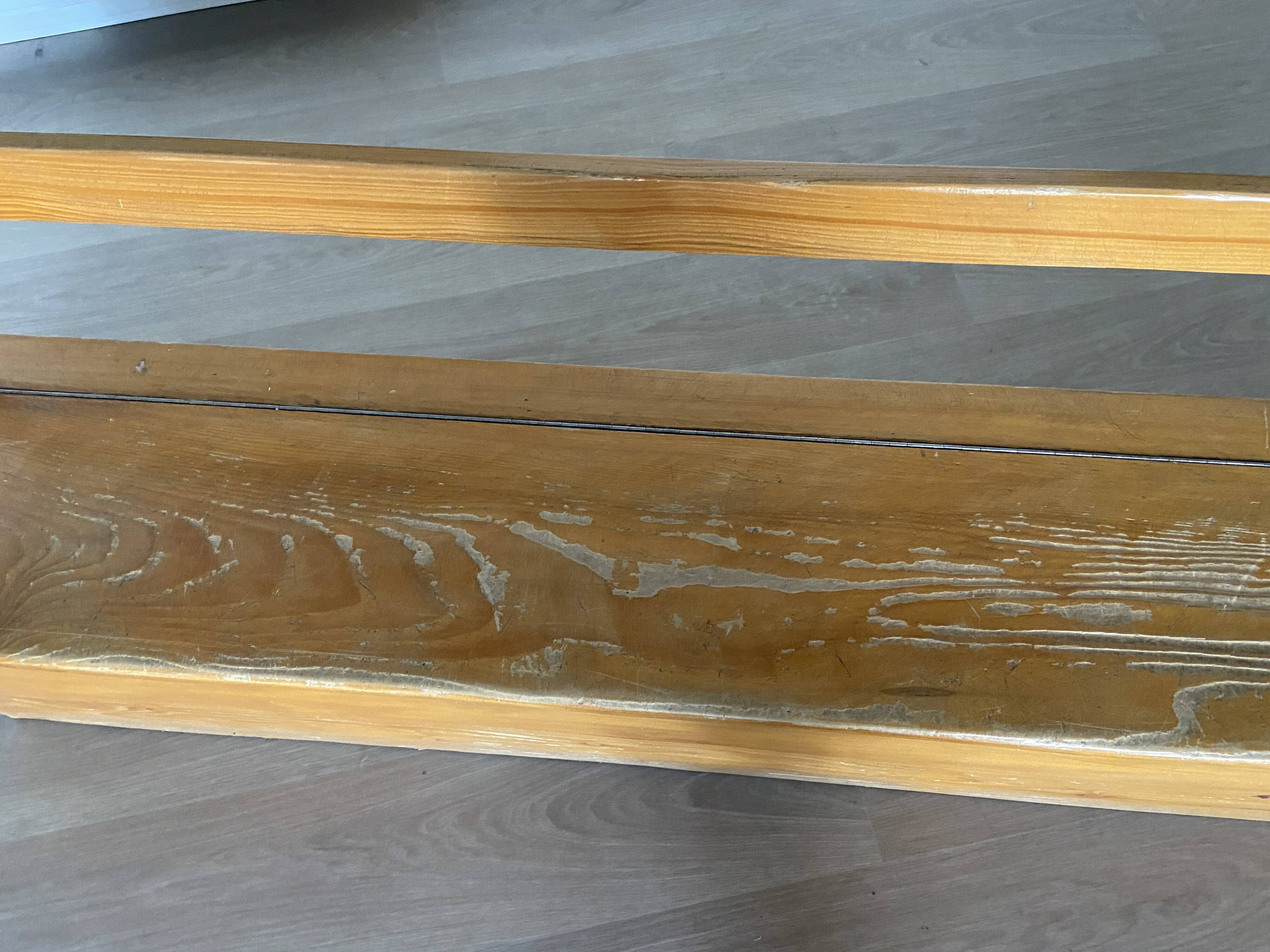 Vintage nursery school chest bench 1980s in pine