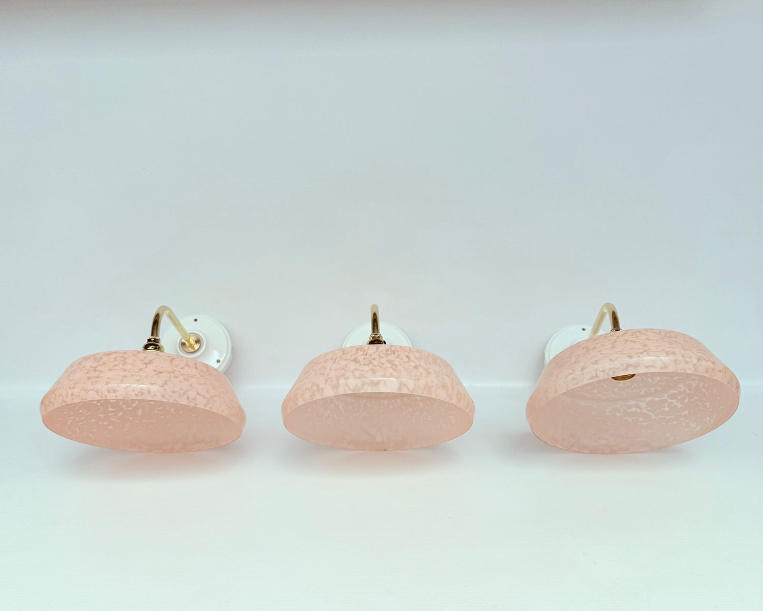 Appliques verre de Clichy moucheté