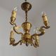 French Empire Style Bronze 4-Light Chandelier with Swan Detail Arms