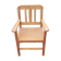Scandinavian armchair of the 50s in cherry tree sitting in rope