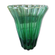 Green glass vase