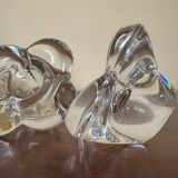 Vintage crystal flower candle holder (X2)