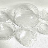 Salad bowl and 5 cut crystal cups from the 1950s.