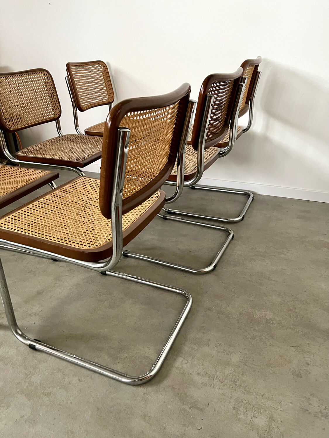 Lot de 6 chaises Cesca B32 Marcel Breuer, 1970