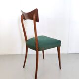 Pair of Green Side Chairs attributed to Ico Parisi for Ariberto Colombo