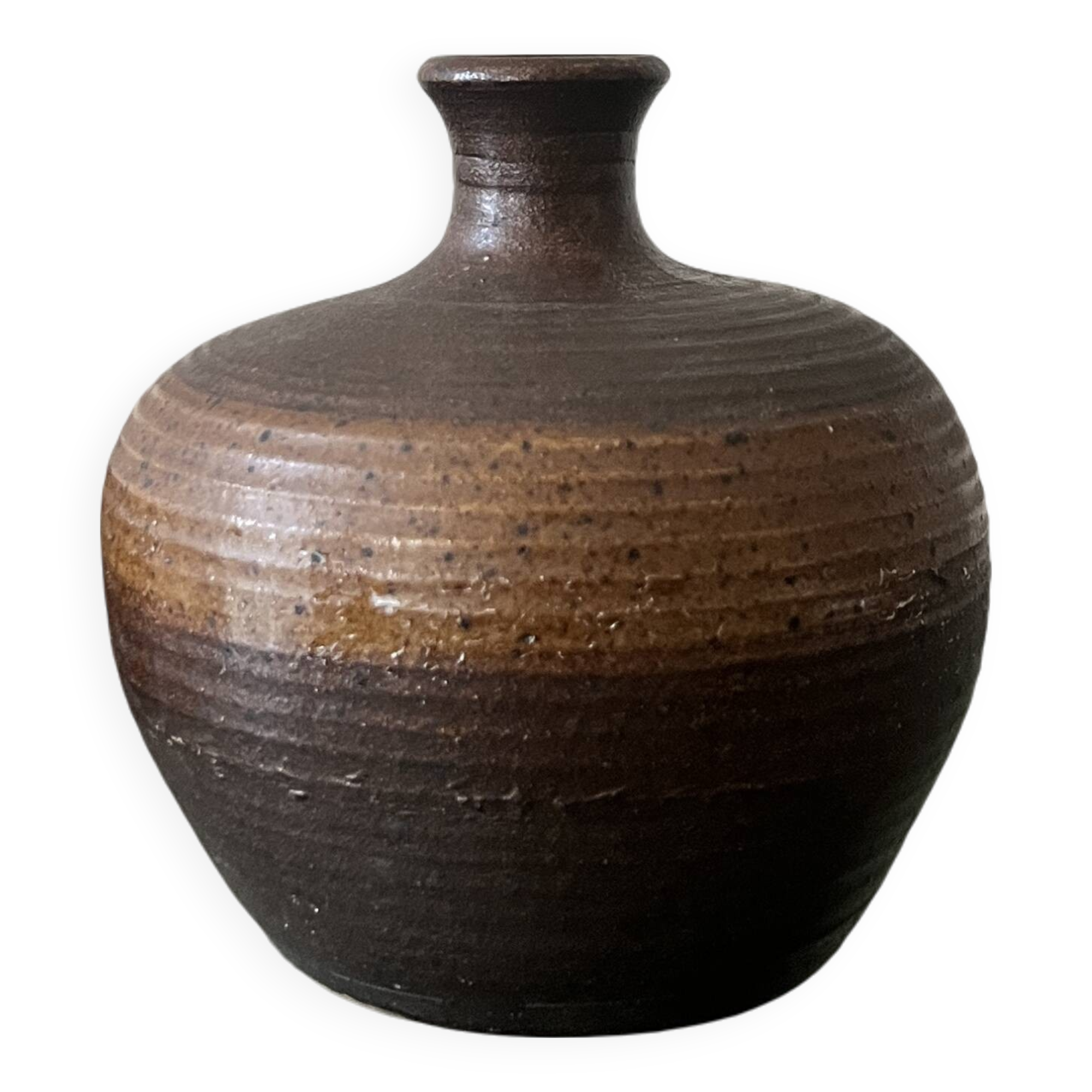 Glazed stoneware neck vase, France 1950
