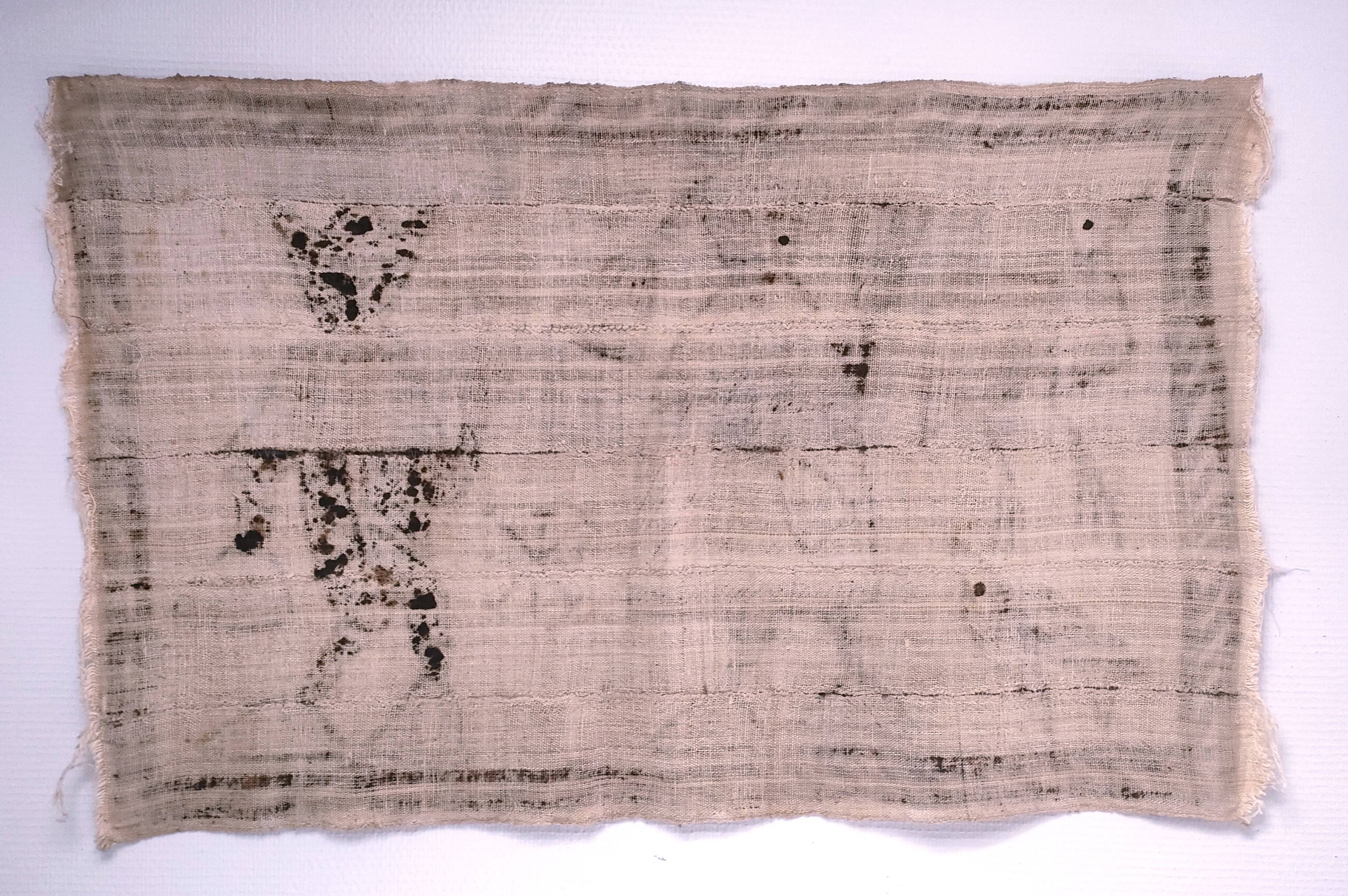 Vintage Korhogo Senoufo canvas tapestry L.103 cm